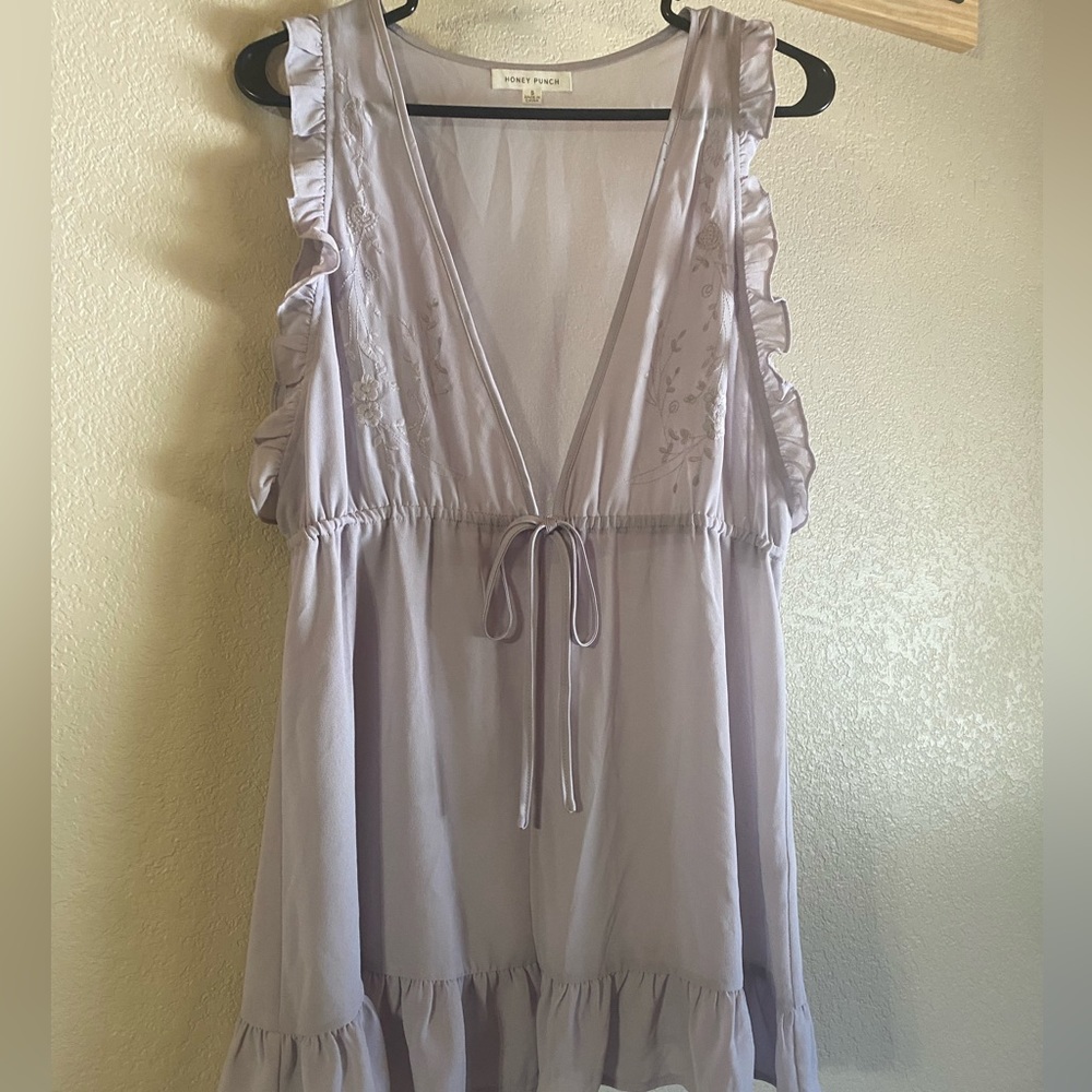 Honey punch lilac casual top